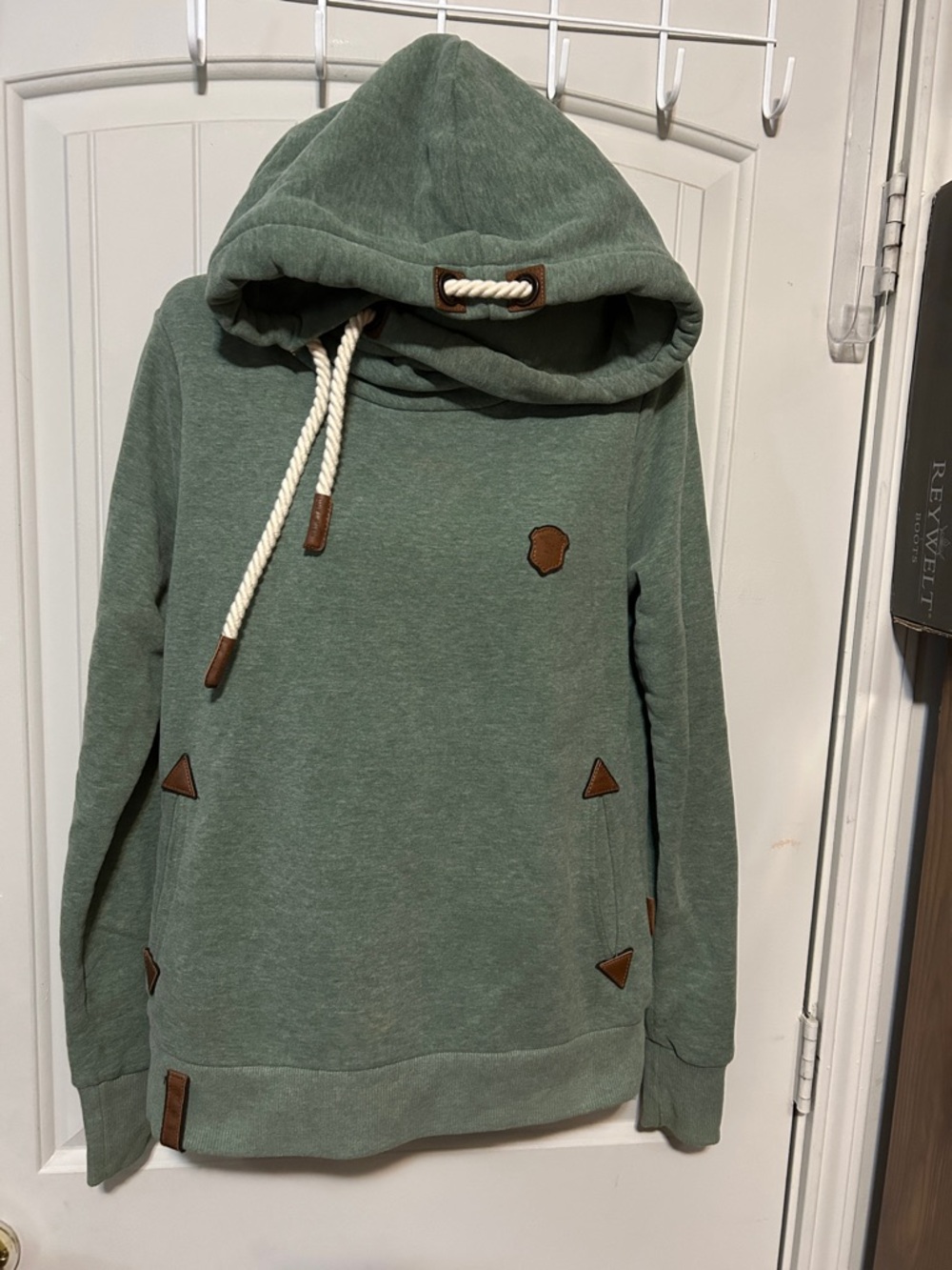 Naketano Logo Detail Hoodie in Heather Sage